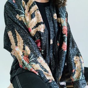Reversible silk zip up